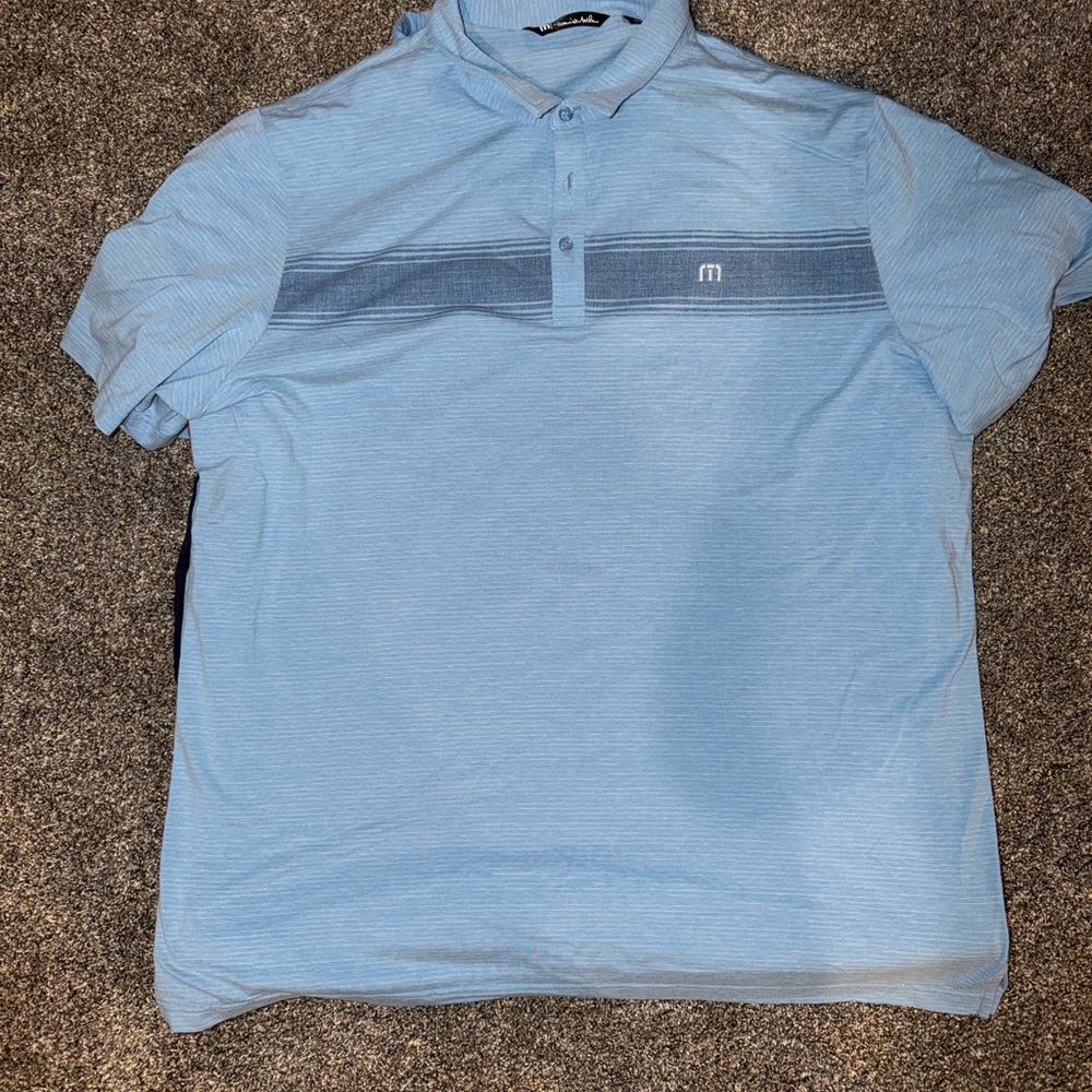 Travis Mathew Sky Blue Polo Shirt